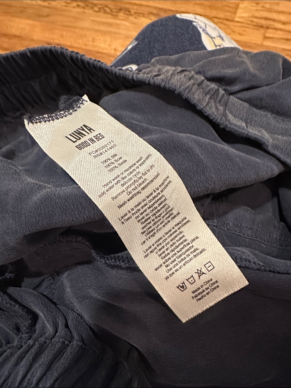 Lunya Washable Silk Shorts Deep Blue - Picture 5 of 5